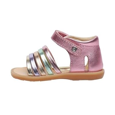 Naturino RUBINO-Sandales en cuir de veau lamé multicolore Rose 26 - Publicité Naturino RUBINO-Sandales en cuir de veau lamé multicolore Rose 26 - Publicité