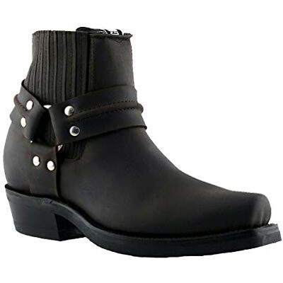 Grinders Unisexe Renegade LO Marron Cuir Cowboy Western Motard Bottines 40 - Publicité Grinders Unisexe Renegade LO Marron Cuir Cowboy Western Motard Bottines 40 - Publicité