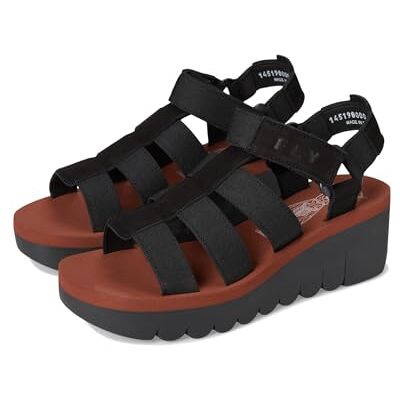 Fly London Women's YOJI198FLY Sandal, Black/black/brick, 40 - Publicité Fly London Women's YOJI198FLY Sandal, Black/black/brick, 40 - Publicité