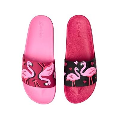 Dedoles Chaussure & Pantoufles Homme Femme & Enfants Sandales Antidérapant designs amusants Livre Pizza Café Renard Lama Cadeau, couleur: Rose, motif: Flamants et cœurs, taille: 41 - Publicité Dedoles Chaussure & Pantoufles Homme Femme & Enfants Sandales Antidérapant designs amusants Livre Pizza Café Renard Lama Cadeau, couleur: Rose, motif: Flamants et cœurs, taille: 41 - Publicité