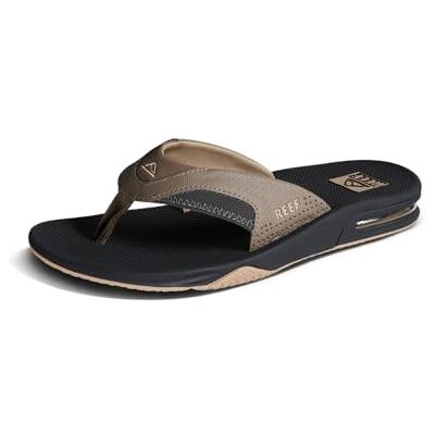 REEF Tongs Fanning pour homme, soutien de la voûte plantaire, semelle extérieure durable, résistante à l'eau, avec décapsuleur intégré, 47 EU - Publicité REEF Tongs Fanning pour homme, soutien de la voûte plantaire, semelle extérieure durable, résistante à l'eau, avec décapsuleur intégré, 47 EU - Publicité