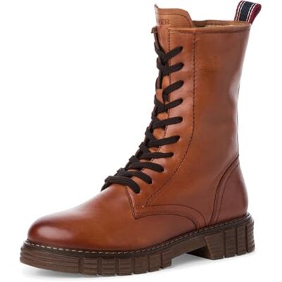 s.Oliver Bottines en Dentelle pour Femme Botte de Neige, Cognac, 37 EU - Publicité s.Oliver Bottines en Dentelle pour Femme Botte de Neige, Cognac, 37 EU - Publicité