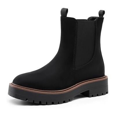 DREAM PAIRS Bottes Femme Chelsea Confortables à Talon Bas Chaussures à Enfiler Style Classique Bottines à Cheville pour Automne Hiver,Size 40,Suède-Noir,SDAB2412W - Publicité DREAM PAIRS Bottes Femme Chelsea Confortables à Talon Bas Chaussures à Enfiler Style Classique Bottines à Cheville pour Automne Hiver,Size 40,Suède-Noir,SDAB2412W - Publicité
