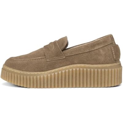 Marc O'Polo Marc OߴPolo femmes loafer en cuir velours avec semelle compensée - Publicité Marc O'Polo Marc OߴPolo femmes loafer en cuir velours avec semelle compensée - Publicité