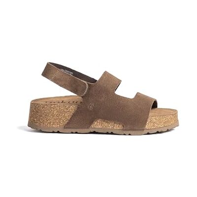Yokono Sandales compensées WIWI-261 Marron FONCÉ Chaussures Printemps-été Femme Cuir de Vachette suédé 4 cm - Publicité Yokono Sandales compensées WIWI-261 Marron FONCÉ Chaussures Printemps-été Femme Cuir de Vachette suédé 4 cm - Publicité