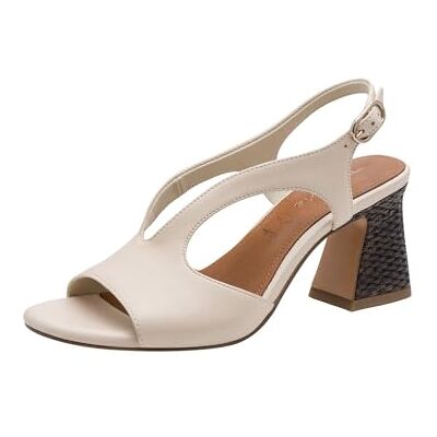 Sandale femme Tamaris à talon bloc en cuir beige 41 EU - Publicité Sandale femme Tamaris à talon bloc en cuir beige 41 EU - Publicité