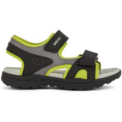 Geox J Vaniett Boy C Sandale, Noir/Citron Vert, 24 EU - Publicité Geox J Vaniett Boy C Sandale, Noir/Citron Vert, 24 EU - Publicité