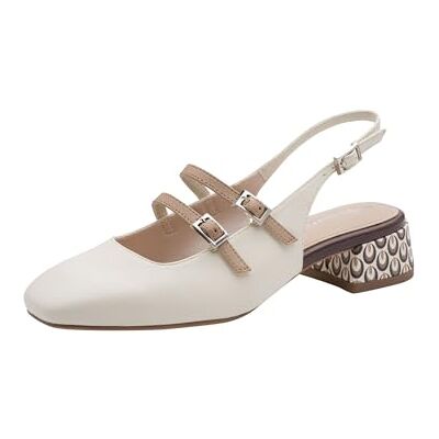 Tamaris Escarpin à bride arrière pour femme avec talon bloc blanc 38 EU - Publicité Tamaris Escarpin à bride arrière pour femme avec talon bloc blanc 38 EU - Publicité