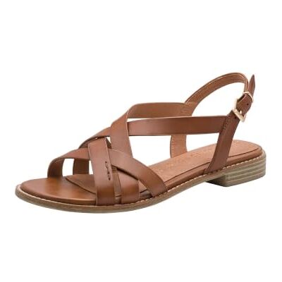MARCO TOZZI Femme Sandale semelle intérieure Feel Me douce Cuir doublure douce Tendance, marron (COGNAC), 39 EU - Publicité MARCO TOZZI Femme Sandale semelle intérieure Feel Me douce Cuir doublure douce Tendance, marron (COGNAC), 39 EU - Publicité