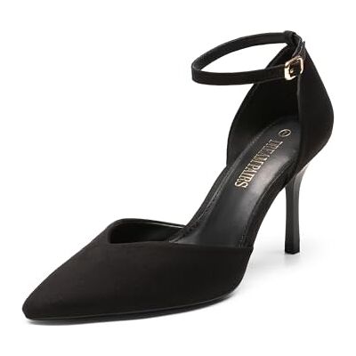DREAM PAIRS Escarpins Femme à Bout Pointu, Talons Aiguilles 8,5 cm avec Bride Cheville Amovible, Chaussures Confortables et Élégantes,Size 40,Noir,SDPU2215W - Publicité DREAM PAIRS Escarpins Femme à Bout Pointu, Talons Aiguilles 8,5 cm avec Bride Cheville Amovible, Chaussures Confortables et Élégantes,Size 40,Noir,SDPU2215W - Publicité