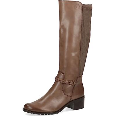 CAPRICE Bottes hautes femme à talon Airmotion en cuir Jusqu'au genou Largeur G, Marron (Cognac Comb), 38,5 EU - Publicité CAPRICE Bottes hautes femme à talon Airmotion en cuir Jusqu'au genou Largeur G, Marron (Cognac Comb), 38,5 EU - Publicité