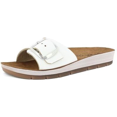 inblu Femme Sandales à Bande avec Maxi Boucle et Semelle en Cuir véritable, du 35 au 41 Glissante, Blanc, 37 EU - Publicité inblu Femme Sandales à Bande avec Maxi Boucle et Semelle en Cuir véritable, du 35 au 41 Glissante, Blanc, 37 EU - Publicité