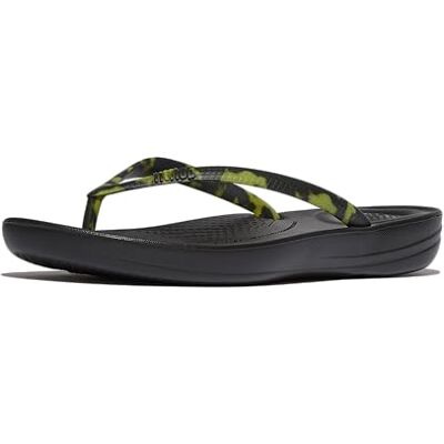 Fitflop Tongs Iqushion Leopard pour femme, Mélange de citronnelle, 38 EU - Publicité Fitflop Tongs Iqushion Leopard pour femme, Mélange de citronnelle, 38 EU - Publicité
