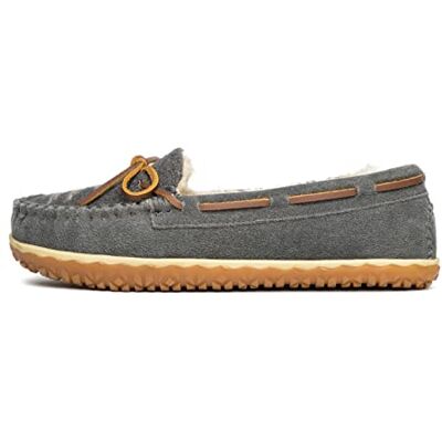 Minnetonka Women's Tilia Suede Moccasin Slippers - Publicité Minnetonka Women's Tilia Suede Moccasin Slippers - Publicité