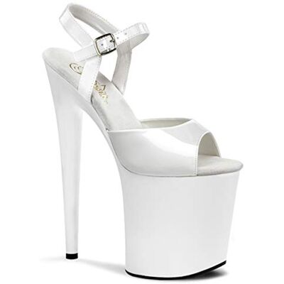 Pleaser Flamingo-809, Sandales Bout Ouvert Femme Blanc Blanc (WHT Pat/WHT), 37 EU - Publicité Pleaser Flamingo-809, Sandales Bout Ouvert Femme Blanc Blanc (WHT Pat/WHT), 37 EU - Publicité
