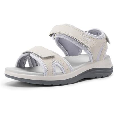 FitVille Sandales Femmes à Largeur Extra Sandales d'été Confortables et Légères, Idéales pour Pieds Larges Gris 39 EU Large - Publicité FitVille Sandales Femmes à Largeur Extra Sandales d'été Confortables et Légères, Idéales pour Pieds Larges Gris 39 EU Large - Publicité