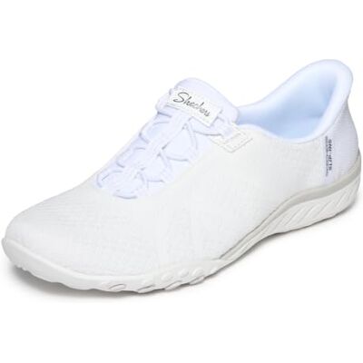 Skechers Baskets à Enfiler Breathe Easy-Knitty Waves Mains Libres pour Femme, Blanc, 38 EU - Publicité Skechers Baskets à Enfiler Breathe Easy-Knitty Waves Mains Libres pour Femme, Blanc, 38 EU - Publicité