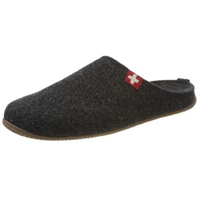 Living Kitzbühel Pantoffel Schweizer Kreuz mit Fußbett, Pantoufles homme Gris (Anthra 600), 44 EU - Publicité Living Kitzbühel Pantoffel Schweizer Kreuz mit Fußbett, Pantoufles homme Gris (Anthra 600), 44 EU - Publicité
