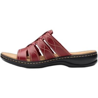 Clarks Femme Leisa Amanda Sandale, Cuir Rouge, 44.5 EU Large - Publicité Clarks Femme Leisa Amanda Sandale, Cuir Rouge, 44.5 EU Large - Publicité