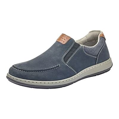 Rieker Patros Mens Slip Casual Chaussures 45 Pacific Nubuck - Publicité Rieker Patros Mens Slip Casual Chaussures 45 Pacific Nubuck - Publicité