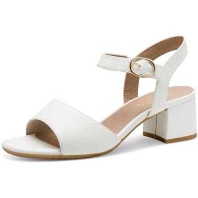 Jana sandales femme à talon vegan avec fermeture velcro, White, 37 EU - Publicité Jana sandales femme à talon vegan avec fermeture velcro, White, 37 EU - Publicité