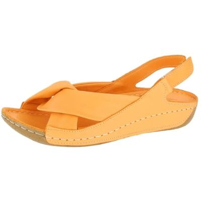 Andrea Conti Femme Damen Sandalette Sandale, Abricot, 38 EU - Publicité Andrea Conti Femme Damen Sandalette Sandale, Abricot, 38 EU - Publicité