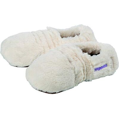 Warmies Slippies Chaussons en peluche avec rembourrage amovible Crème Taille M (36-40) - Publicité Warmies Slippies Chaussons en peluche avec rembourrage amovible Crème Taille M (36-40) - Publicité