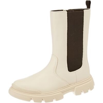 Geox Fille J Junette Girl Bateau cheville, Lt Ivory Black, 36 EU - Publicité Geox Fille J Junette Girl Bateau cheville, Lt Ivory Black, 36 EU - Publicité
