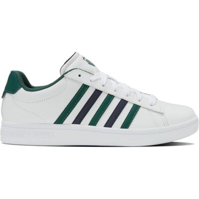 K-Swiss Baskets Court Tieak II pour Homme, Blanches, Taille 44 UE, Blanc., 44 EU - Publicité K-Swiss Baskets Court Tieak II pour Homme, Blanches, Taille 44 UE, Blanc., 44 EU - Publicité