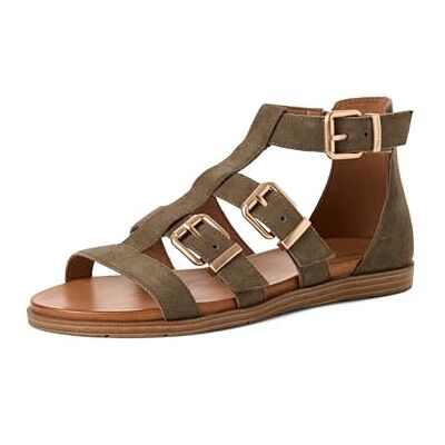 Tamaris sandale femme cuir plate kaki 42 EU - Publicité Tamaris sandale femme cuir plate kaki 42 EU - Publicité