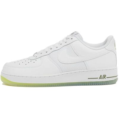 Nike Baskets Air Force 1 '07 pour homme, Blanc Blanc Huile Vert, 45 EU - Publicité Nike Baskets Air Force 1 '07 pour homme, Blanc Blanc Huile Vert, 45 EU - Publicité