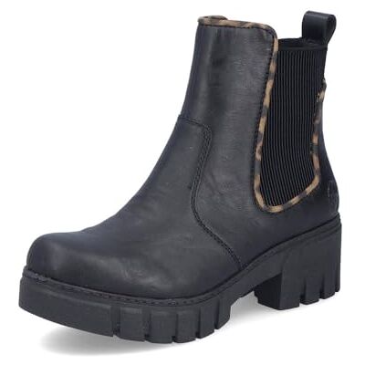 Rieker® Boots noires à talon décroché moyen avec un zip et des soufflet élastiqué Taille numeric_38 - Publicité Rieker® Boots noires à talon décroché moyen avec un zip et des soufflet élastiqué Taille numeric_38 - Publicité