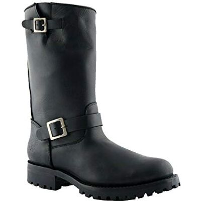 Grinders Bottes de Combat Western en Cuir Noir de Motard Engineer One pour Hommes avec Fermeture à Boucle 44 - Publicité Grinders Bottes de Combat Western en Cuir Noir de Motard Engineer One pour Hommes avec Fermeture à Boucle 44 - Publicité