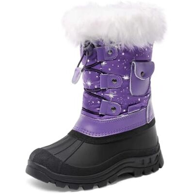 DREAM PAIRS Kids Bottes de Neige pour Enfant Chaude Bottes de Hiver Confortable et Imperméable,Size 31,Violet,KSNOW - Publicité DREAM PAIRS Kids Bottes de Neige pour Enfant Chaude Bottes de Hiver Confortable et Imperméable,Size 31,Violet,KSNOW - Publicité