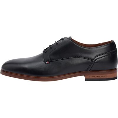 Tommy Hilfiger Hilfiger Chaussures habillées en Cuir pour Homme FM0FM05777 Derby, Noir (Noir), Pointure 45 - Publicité Tommy Hilfiger Hilfiger Chaussures habillées en Cuir pour Homme FM0FM05777 Derby, Noir (Noir), Pointure 45 - Publicité