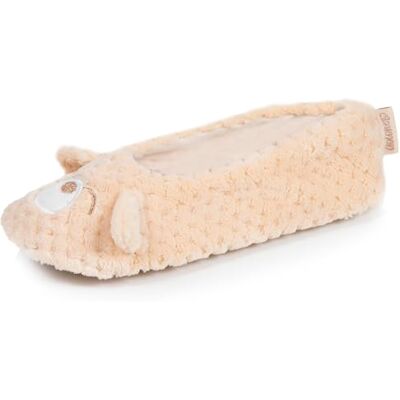 Isotoner Chaussons extra-light pantoufles Ballerines femme micro éponge, semelle gomme antidérapante, 39/40, abricot - Publicité Isotoner Chaussons extra-light pantoufles Ballerines femme micro éponge, semelle gomme antidérapante, 39/40, abricot - Publicité