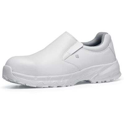 Shoes for Crews Brandon Composite Toe Chaussures de sécurité confortables avec embout anti-perforation sans métal antidérapant S3L FO SR LG pour homme et femme, Blanc., 48 EU - Publicité Shoes for Crews Brandon Composite Toe Chaussures de sécurité confortables avec embout anti-perforation sans métal antidérapant S3L FO SR LG pour homme et femme, Blanc., 48 EU - Publicité