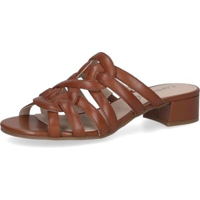 Caprice Sandale Femme à Talon en Cuir, Marron (Cognac Nappa), 38,5 EU - Publicité Caprice Sandale Femme à Talon en Cuir, Marron (Cognac Nappa), 38,5 EU - Publicité
