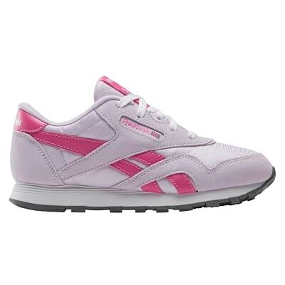 Reebok Baskets basses unisexes en cuir pour enfant, Blanc/rose véritable, 25 EU - Publicité Reebok Baskets basses unisexes en cuir pour enfant, Blanc/rose véritable, 25 EU - Publicité