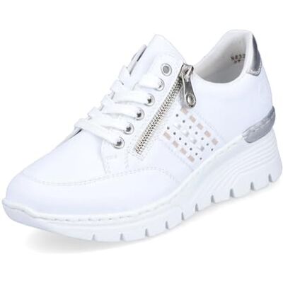 Rieker Femme Chaussures à Lacets N8321, Dame Chaussures de Sport lacées,Semelle intérieure Amovible,Sneaker,Blanc (Weiss / 80),41 EU / 7.5 UK - Publicité Rieker Femme Chaussures à Lacets N8321, Dame Chaussures de Sport lacées,Semelle intérieure Amovible,Sneaker,Blanc (Weiss / 80),41 EU / 7.5 UK - Publicité