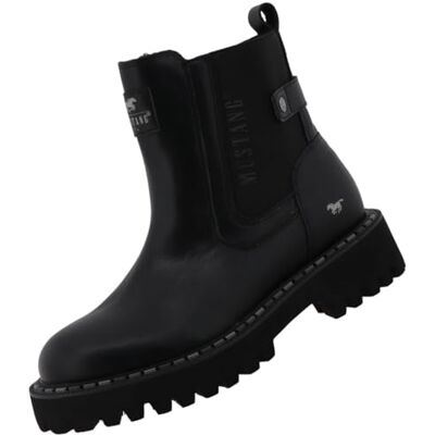 MUSTANG Bottines Chelsea pour femme, Noir , 36 EU - Publicité MUSTANG Bottines Chelsea pour femme, Noir , 36 EU - Publicité