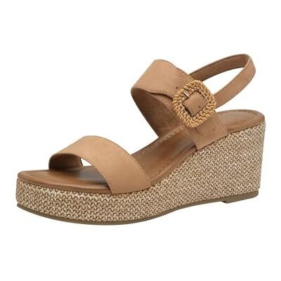 MARCO TOZZI Sandales compensées pour femme , beige, 40 EU - Publicité MARCO TOZZI Sandales compensées pour femme , beige, 40 EU - Publicité