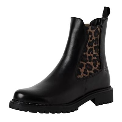 Tamaris Bottes plates pour femme, Noir/léopard, 42 EU - Publicité Tamaris Bottes plates pour femme, Noir/léopard, 42 EU - Publicité