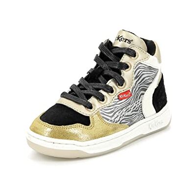 Kickers Kicklax, Sneakers Hautes Fille, Jaune Noir Zebre, 24 - Publicité Kickers Kicklax, Sneakers Hautes Fille, Jaune Noir Zebre, 24 - Publicité