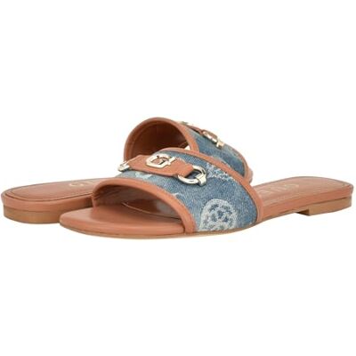 Guess Femme Hammi Sandale Plate, Blue Denim 420, 40 EU - Publicité Guess Femme Hammi Sandale Plate, Blue Denim 420, 40 EU - Publicité