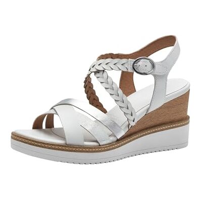 Tamaris Sandales pour femme , Blanc., 39 EU - Publicité Tamaris Sandales pour femme , Blanc., 39 EU - Publicité