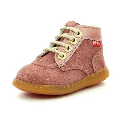 Kickers Kickbonzip, Bottillons Fille, Rose Clair Brillant, 19 - Publicité Kickers Kickbonzip, Bottillons Fille, Rose Clair Brillant, 19 - Publicité