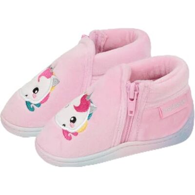 Isotoner Chaussons pantoufles Bottillons bébé fille à zip, faciles à enfiler, bon maintien du pied, semelle antidérapante, 26, rose - Publicité Isotoner Chaussons pantoufles Bottillons bébé fille à zip, faciles à enfiler, bon maintien du pied, semelle antidérapante, 26, rose - Publicité