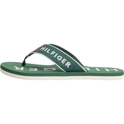 Tommy Hilfiger Homme Sporty Hilfiger Beach Sandal Tongs, Green (Street Green), 39 EU - Publicité Tommy Hilfiger Homme Sporty Hilfiger Beach Sandal Tongs, Green (Street Green), 39 EU - Publicité