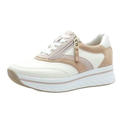 Tamaris Comfort baskets plateformes femme avec fermeture éclair sportives, Beige Comb, 38 EU - Publicité Tamaris Comfort baskets plateformes femme avec fermeture éclair sportives, Beige Comb, 38 EU - Publicité